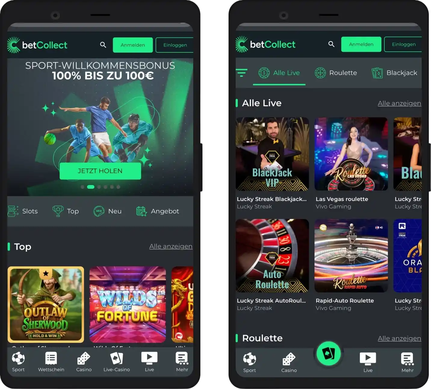 BetCollect Casino mobil – Optimierte Casino App für Smartphone & Tablet
