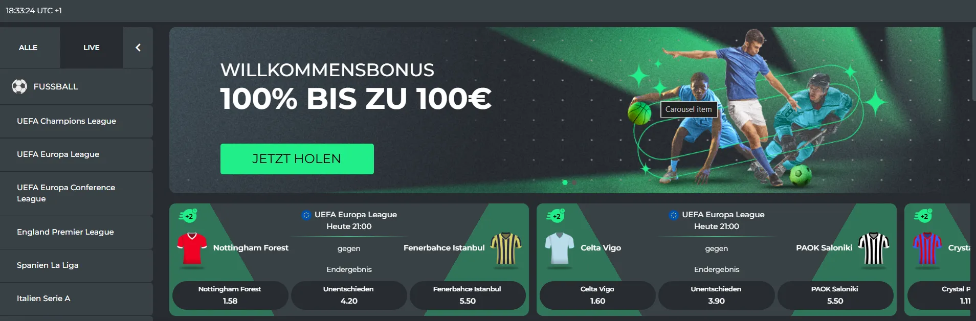 Sportwetten bei BetCollect – Fußball, Tennis & mehr mit Top Quoten